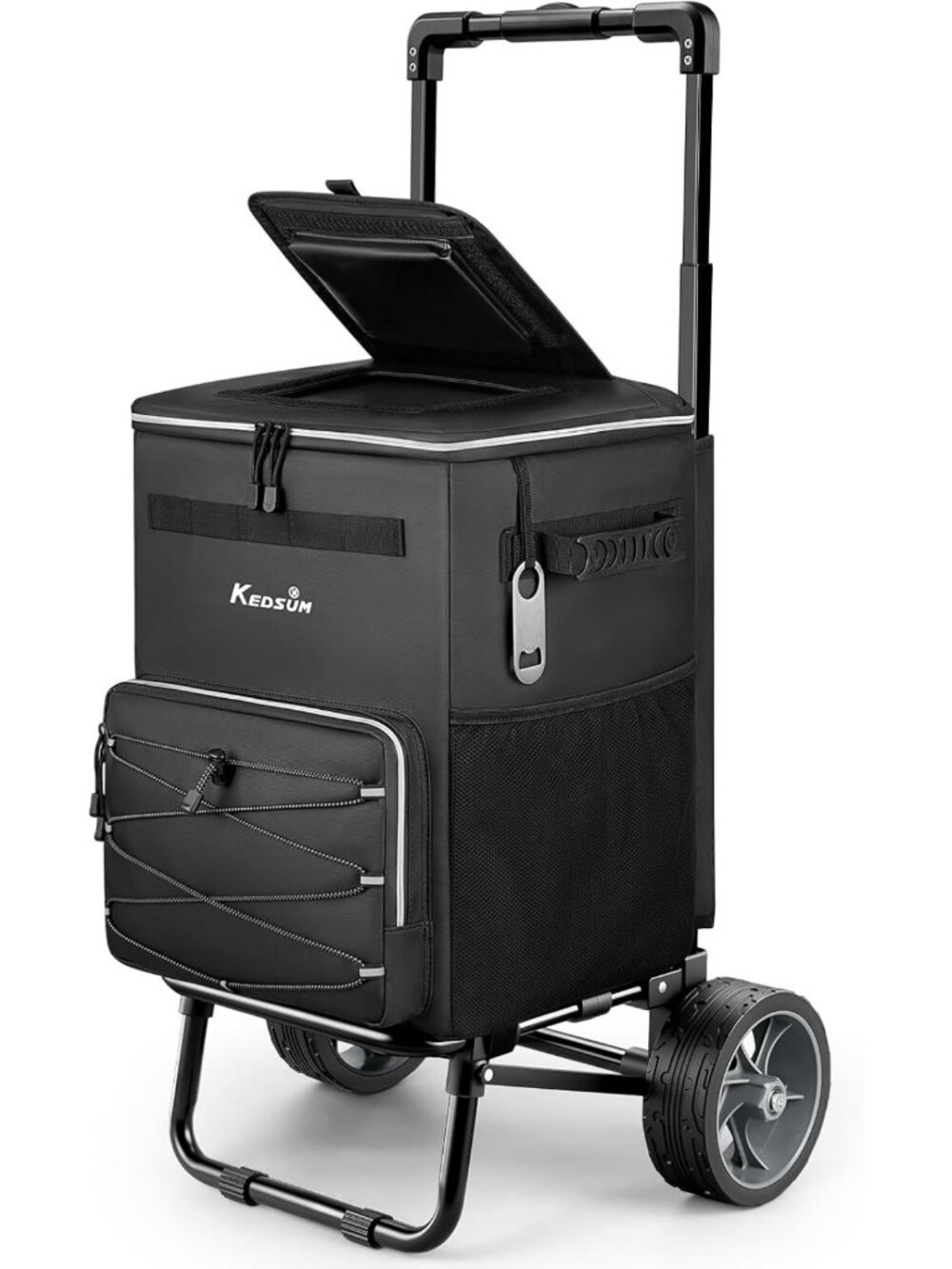 60-Can Rolling Cooler with Wheels, 250LB Capacity, 20H Cold Retention - Perfect